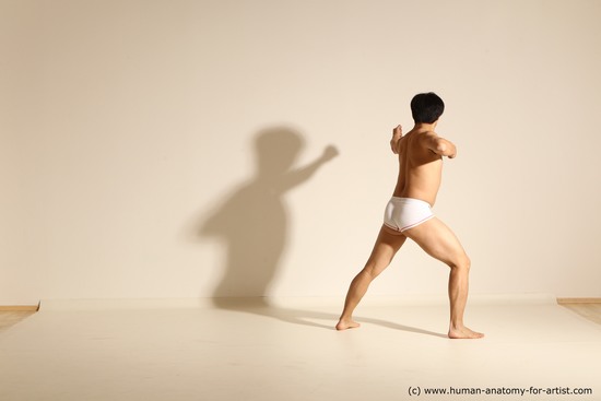 Underwear Man Asian Dynamic poses Academic