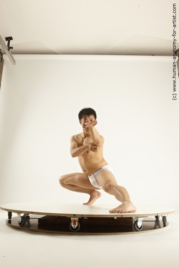 Underwear Man Asian Multi angles poses Academic