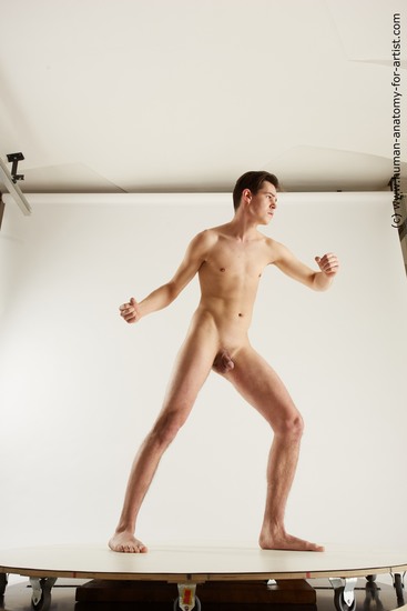 Nude Man White Standing poses - ALL Slim Short Black Standing poses - simple Multi angles poses Realistic