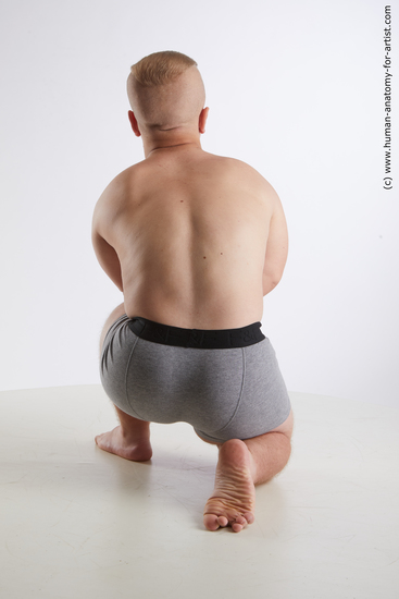 Underwear Man White Kneeling poses - ALL Average Short Brown Kneeling poses - on one knee Standard Photoshoot Academic