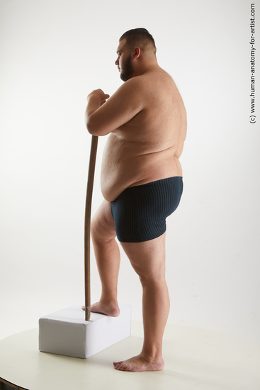 Underwear Man White Standing poses - ALL Overweight Short Black Standing poses - simple Standard Photoshoot Academic