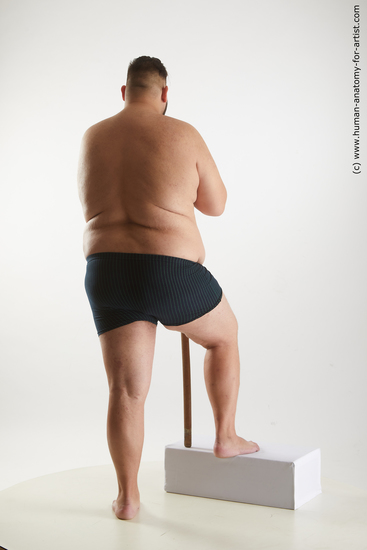 Underwear Man White Standing poses - ALL Overweight Short Black Standing poses - simple Standard Photoshoot Academic