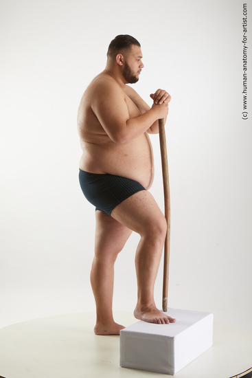 Underwear Man White Standing poses - ALL Overweight Short Black Standing poses - simple Standard Photoshoot Academic