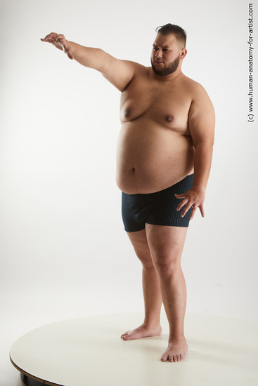 Nude Man White Standing poses - ALL Overweight Short Black Standing poses - simple Standard Photoshoot Realistic