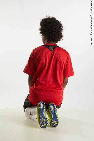 Sportswear Man White Kneeling poses - ALL Slim Medium Kneeling poses - on both knees Black Standard Photoshoot  Academic