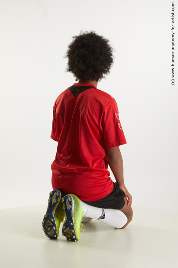 Sportswear Man White Kneeling poses - ALL Slim Medium Kneeling poses - on both knees Black Standard Photoshoot  Academic