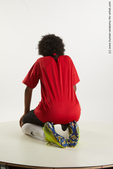 Sportswear Man Black Kneeling poses - ALL Slim Medium Kneeling poses - on both knees Black Standard Photoshoot  Academic