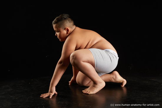 Underwear Man White Kneeling poses - ALL Overweight Short Brown Kneeling poses - on one knee Standard Photoshoot  Academic