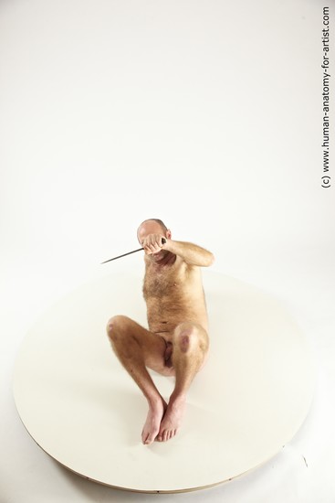 Nude Man White Laying poses - ALL Average Short Brown Laying poses - on back Multi angles poses Realistic