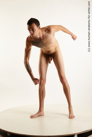 Nude Man White Standing poses - ALL Athletic Short Brown Standing poses - bend over Standard Photoshoot Realistic