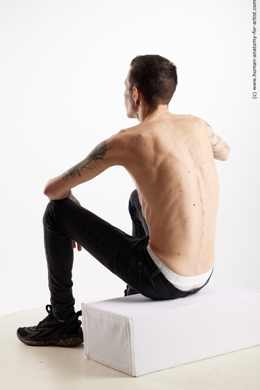 Casual Man White Sitting poses - simple Underweight Short Brown Sitting poses - ALL Standard Photoshoot Academic