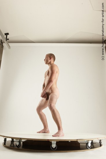 Nude Man White Standing poses - ALL Slim Short Brown Standing poses - simple Multi angles poses Realistic