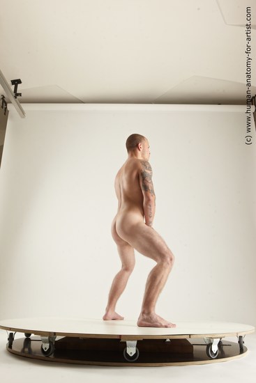 Nude Man White Standing poses - ALL Slim Short Brown Standing poses - simple Multi angles poses Realistic