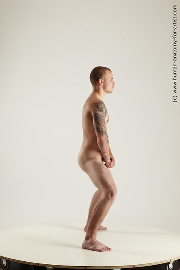 Nude Man White Standing poses - ALL Slim Short Brown Standing poses - simple Multi angles poses Realistic