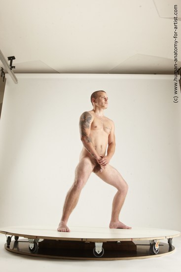 Nude Man White Standing poses - ALL Slim Short Brown Standing poses - simple Multi angles poses Realistic