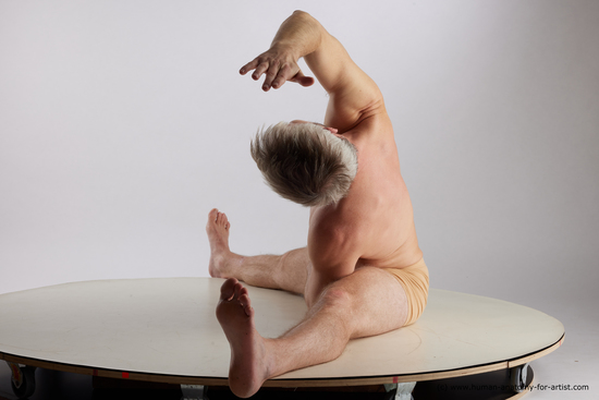 Underwear Man White Sitting poses - simple Athletic Short Grey Sitting poses - ALL Standard Photoshoot Academic