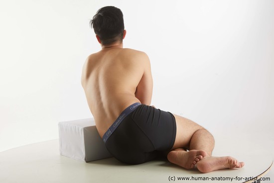 Man Asian Kneeling poses - ALL Kneeling poses - on both knees Standard Photoshoot Academic