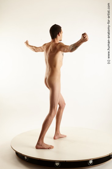 Nude Man White Standing poses - ALL Athletic Short Brown Standing poses - simple Standard Photoshoot Realistic