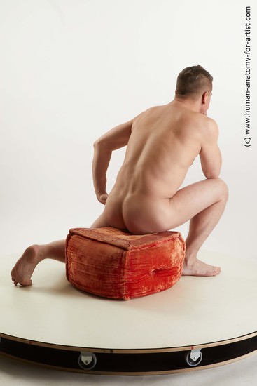 Nude Man White Sitting poses - simple Slim Short Brown Sitting poses - ALL Standard Photoshoot Realistic