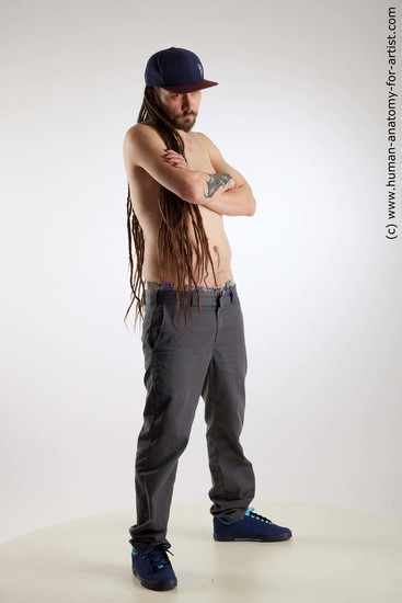 Casual Man White Standing poses - ALL Slim Brown Standing poses - simple Dreadlocks Standard Photoshoot Academic