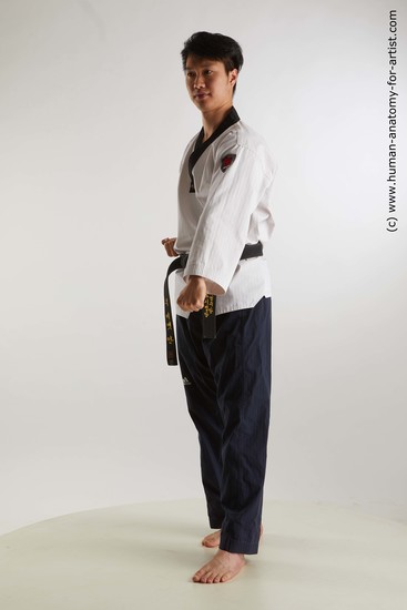 Sportswear Martial art Man Asian Sitting poses - simple Slim Short Black Sitting poses - ALL Standard Photoshoot Academic Fighting poses - ALL