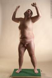 Nude Man White Standing poses - ALL Overweight Short Brown Standing poses - simple Realistic