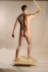 Nude Martial art Man White Standing poses - ALL Average Short Brown Standing poses - simple Realistic