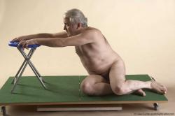 Nude Man White Sitting poses - simple Average Bald Grey Sitting poses - ALL Realistic