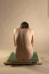 Nude Man Another Sitting poses - simple Slim Long Brown Sitting poses - ALL Realistic