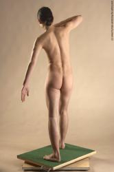 Nude Man Another Standing poses - ALL Slim Long Brown Standing poses - simple Realistic