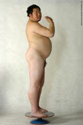 Nude Man Asian Standing poses - ALL Chubby Short Brown Standing poses - simple Realistic