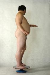 Nude Man Asian Standing poses - ALL Chubby Short Brown Standing poses - simple Realistic