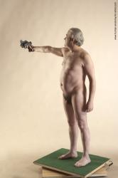 Nude Fighting with gun Man White Standing poses - ALL Average Bald Grey Standing poses - simple Realistic