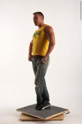 Casual Man White Standing poses - ALL Muscular Short Brown Standing poses - simple Academic