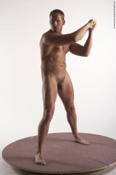 Nude Fighting Man White Standing poses - ALL Average Short Brown Standing poses - simple Realistic