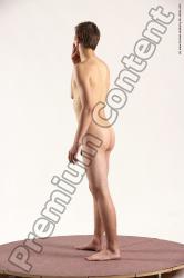 Nude Man White Standing poses - ALL Slim Short Brown Standing poses - simple Multi angles poses Realistic