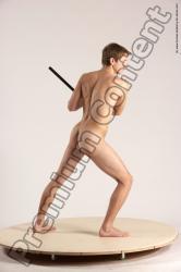 Nude Daily activities Man White Moving poses Athletic Short Brown Multi angles poses Realistic