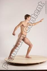 Nude Man White Standing poses - ALL Athletic Short Brown Standing poses - simple Multi angles poses Realistic