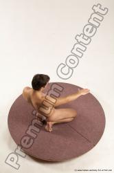 Nude Man White Kneeling poses - ALL Slim Short Brown Kneeling poses - on both knees Multi angles poses Realistic