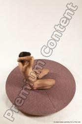 Nude Man White Kneeling poses - ALL Slim Short Brown Kneeling poses - on both knees Multi angles poses Realistic