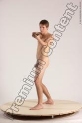 Nude Fighting with gun Man White Standing poses - ALL Athletic Short Brown Standing poses - simple Multi angles poses Realistic