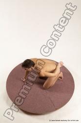 Nude Man White Kneeling poses - ALL Slim Short Brown Kneeling poses - on one knee Multi angles poses Realistic