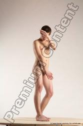 Nude Man White Standing poses - ALL Athletic Short Brown Standing poses - simple Multi angles poses Realistic