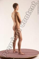 Nude Man White Standing poses - ALL Slim Short Brown Standing poses - simple Multi angles poses Realistic