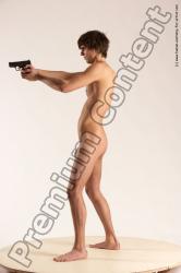 Nude Fighting with gun Man White Standing poses - ALL Slim Short Brown Standing poses - simple Multi angles poses Realistic Fighting poses - ALL