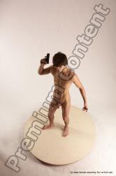 Nude Fighting with gun Man White Standing poses - ALL Slim Short Brown Standing poses - simple Multi angles poses Realistic Fighting poses - ALL