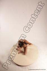 Nude Fighting with gun Man White Kneeling poses - ALL Slim Short Brown Kneeling poses - on one knee Multi angles poses Realistic Fighting poses - ALL