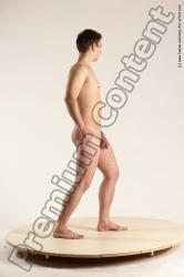 Nude Man White Standing poses - ALL Average Short Brown Standing poses - simple Multi angles poses Realistic