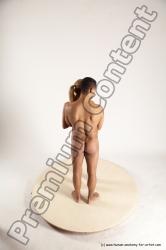 Nude Woman - Man Another Standing poses - ALL Slim Short Brown Standing poses - simple Multi angles poses Realistic