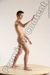 Nude Man White Standing poses - ALL Slim Short Brown Standing poses - simple Multi angles poses Realistic